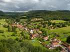 Obersteinbach in the Palatinate Forest, Vosges du Nord a nature reserve. France, Grand Est. Art Print